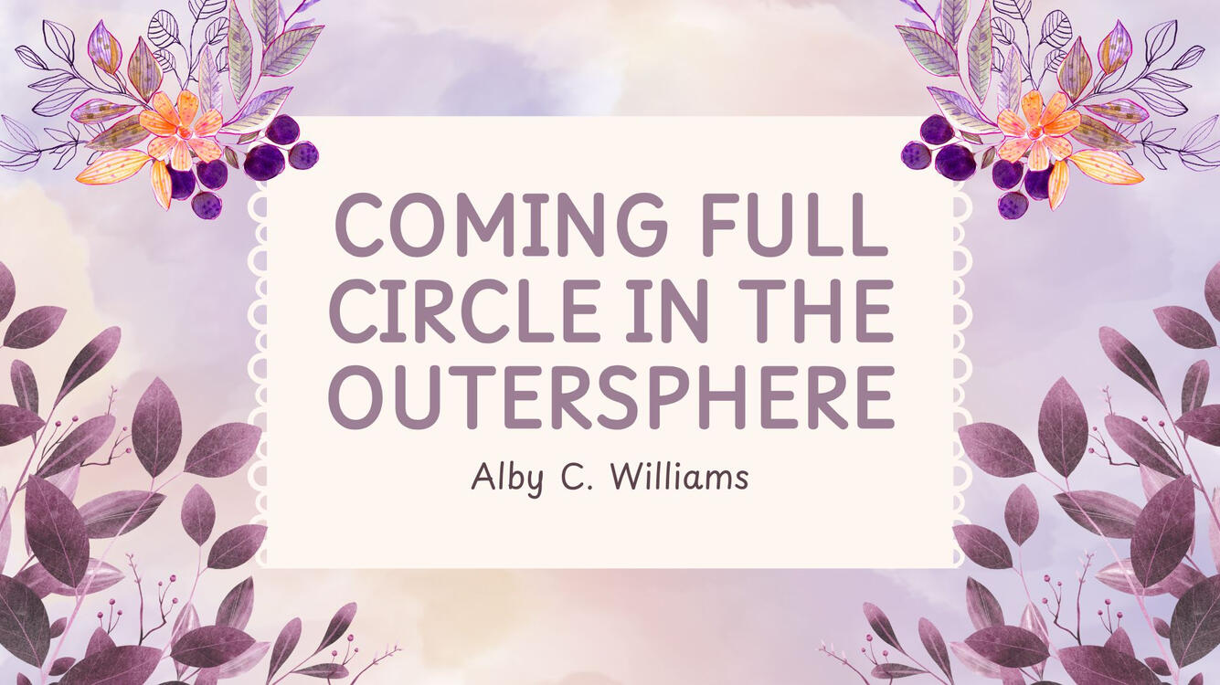 a moody purple and pink children's book cover with a school and hexagonal stone pillars in the background. In the foreground, a black girl in a white dress and brown jacket holds a book while a blue bird sits on her shoulder. A black boy and a girl with go